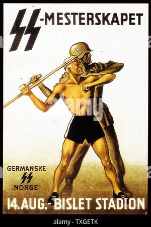 SS propaganda Second World War poster. Dated 1943` Stock Photo